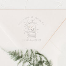 Gothic Blommigt Skull Personlig Bibliotek Bok