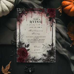 Gothic Blood Ro Halloween fest Inbjudningar