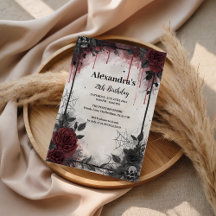 Gothic Blood Roses Birthday