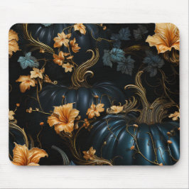 GOTHIC BLUE HALLOWEEN PUMPKINS GULA BLOMMOR MUSMATTA