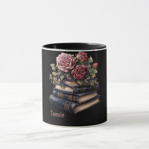 Gothic bok älskare. Bokar och Ro. Redigerbar. Mugg