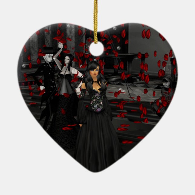 Gothic Boll Room Heart Ornament (Baksidan)