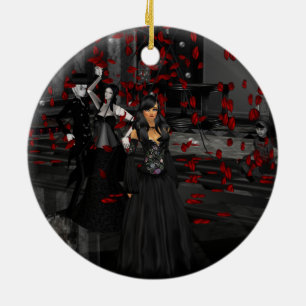 Gothic Boll Room Round Ornament