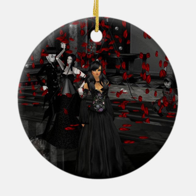 Gothic Boll Room Round Ornament (Baksidan)