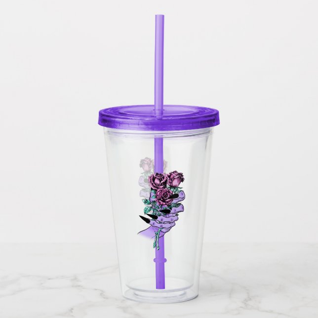Gothic Bouquet Acrylic Tumbler Take Away Mugg (Framsida)