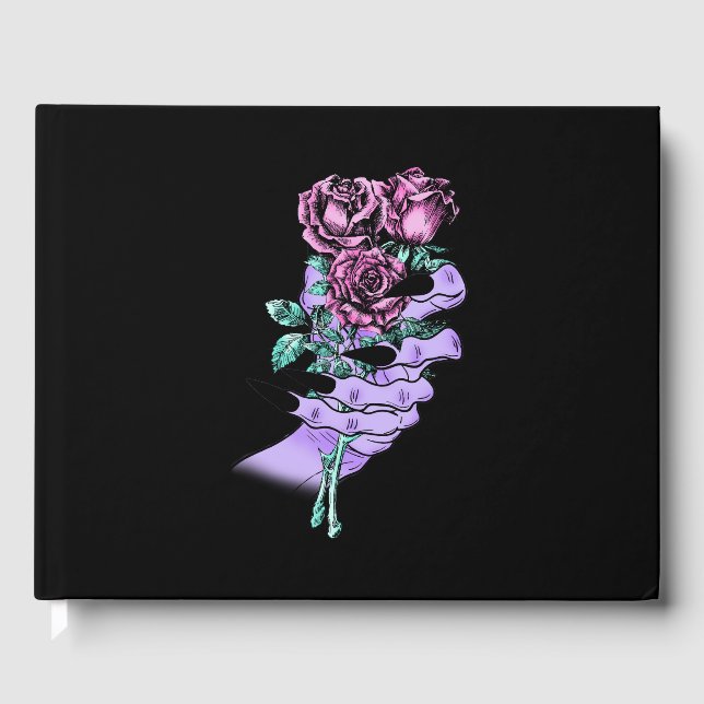 Gothic Bouquet Guestbook Gästböcker (Framsida)