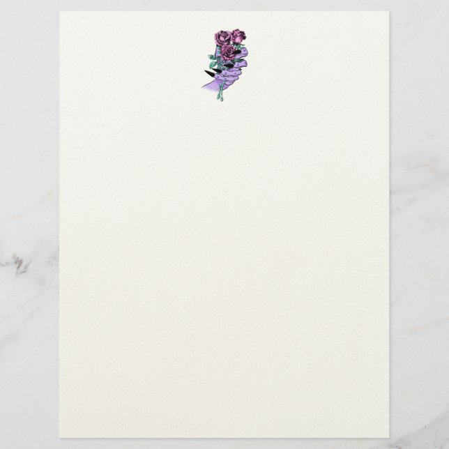 Gothic Bouquet Letterhead Brevhuvud (Framsida)