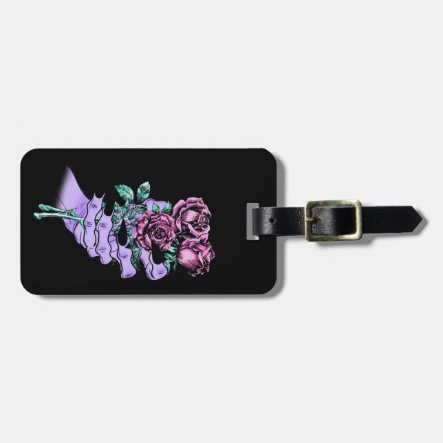 Gothic Bouquet Luggage Tag Bagagebricka (Horisontell Framsida)