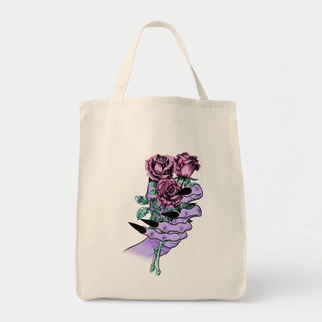 Gothic Bouquet Tote Bag Tygkasse (Framsidan)