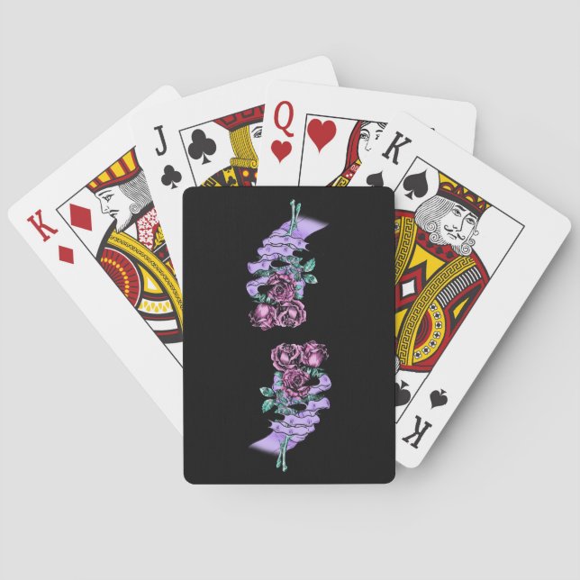 Gothic Bouquet-uppspelningskort Casinokort (Baksidan)