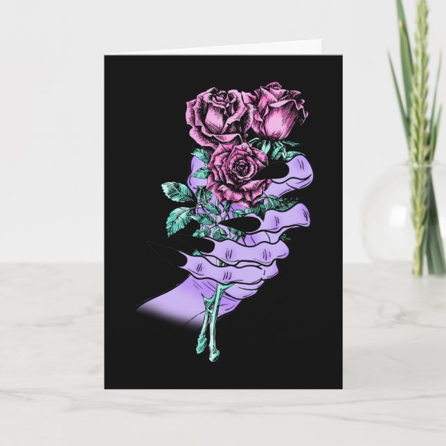 Gothic Bouquet Välkomstkort (Tomt) Kort (Framsida)