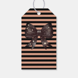 Gothic Bow Halloween Presentetikett