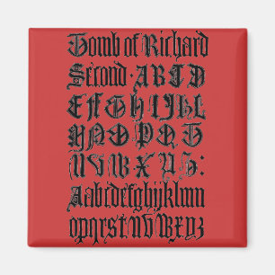 Gothic Brev Magnet