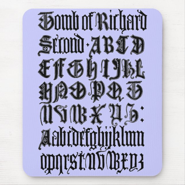Gothic Brev Mouse Pad Musmatta (Framsidan)