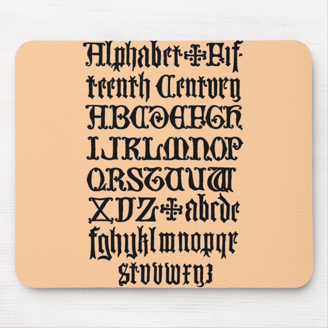 Gothic Brev Mouse Pad Musmatta (Framsidan)