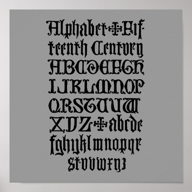 Gothic Brev Poster (Framsidan)