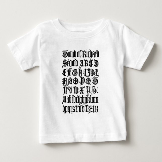 Gothic Brev Shirt Tee Shirt (Framsida)