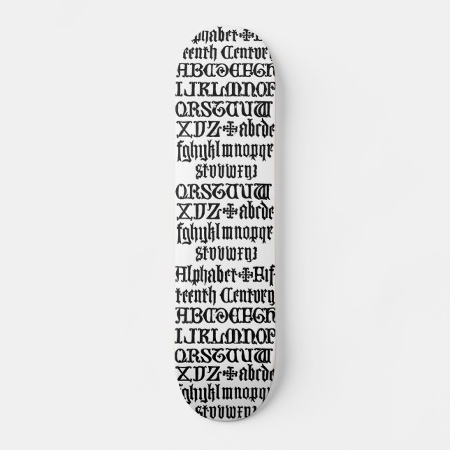 Gothic Brev Skateboard (Framsida)