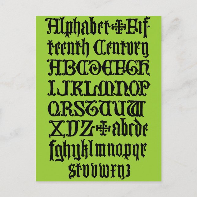 Gothic Brev vycard Vykort (Framsida)