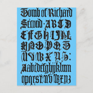 Gothic Brev vycard Vykort