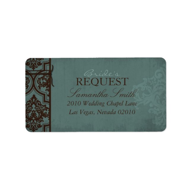 Gothic Bride Address Label B Adressetikett (Framsidan)
