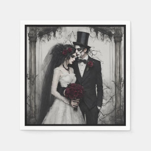 Gothic Bride and Groom Pappersservett