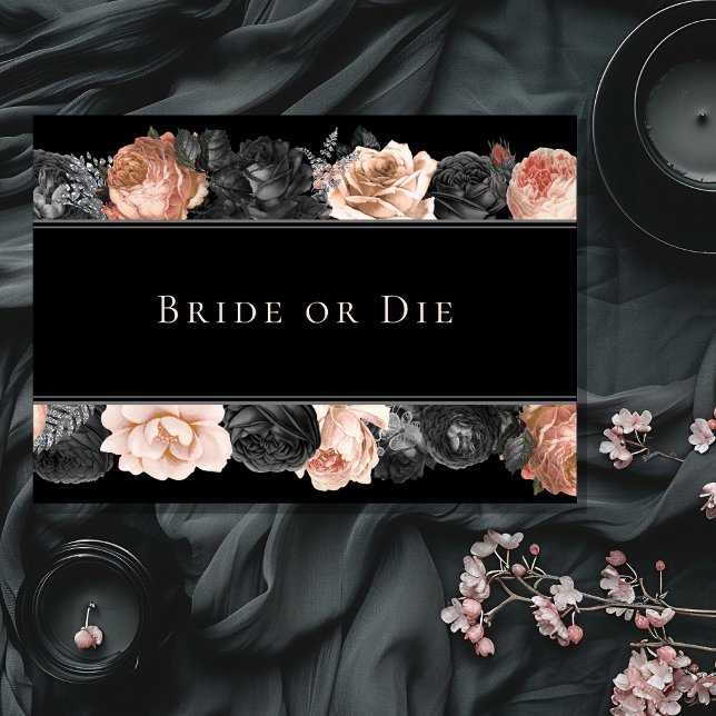 Gothic Bride eller Die Bröllop Bridesmaid Frieri Inbjudningar (Skapare uppladdad)