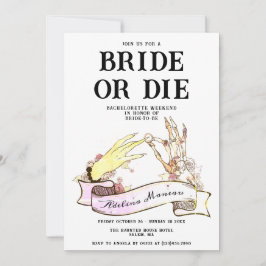 Gothic Bride eller Die Til Death Bachelorette Helg Inbjudningar