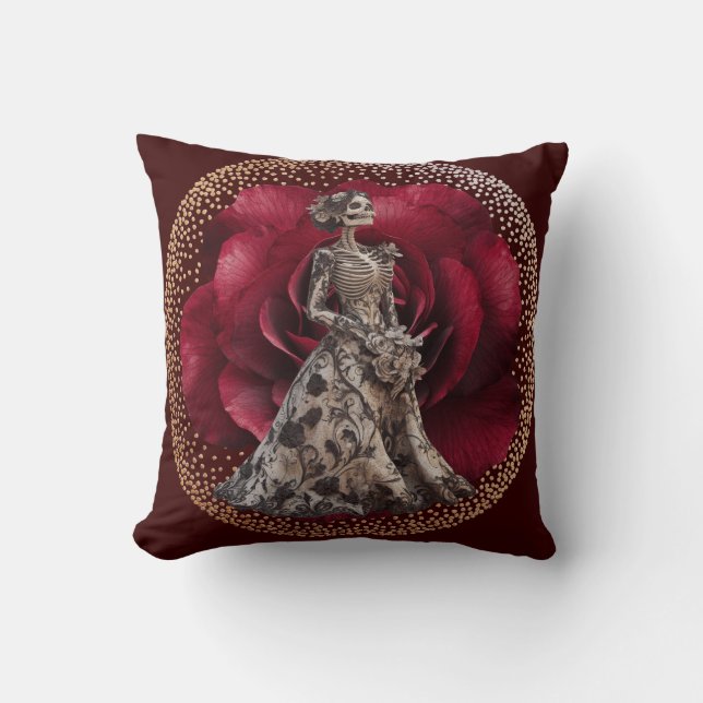 Gothic Bride i Crimson Red Kudde (Framsida)