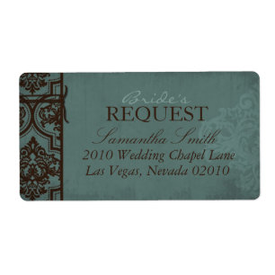 Gothic Bride Shipping Label Fraktsedel