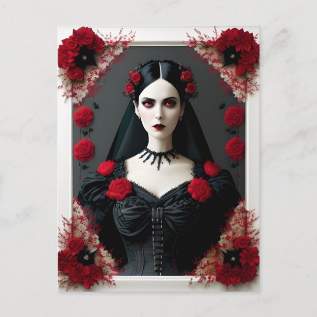 Gothic Bride Vykort (Framsida)