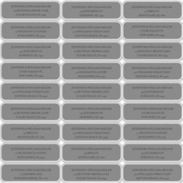 Gothic Bröllop Black på Grått Guest Adress Klistermärken