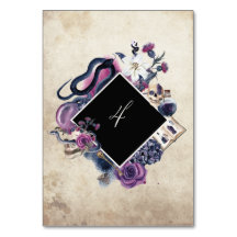 Gothic Bröllop Bordsnummer Card Halloween N100