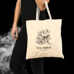 Gothic Bröllop Bride Tote Bag Tygkasse<br><div class="desc">Snygg Tote Bag för en brud med en skalle som passar perfekt med det gotiska bröllop temat.</div>