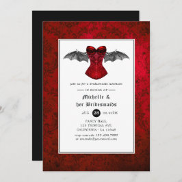 Gothic Bröllop Bridesmaids Luncheon Inbjudningar