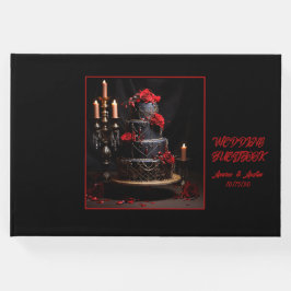 Gothic Bröllop Cake Guestbook Gästböcker