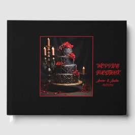 Gothic Bröllop Cake Guestbook Gästböcker