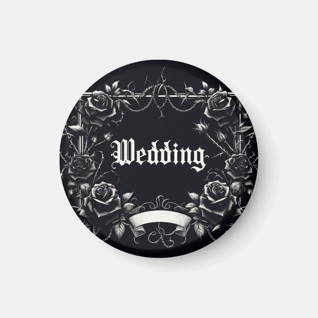 Gothic Bröllop Car Magnet (Framsidan)