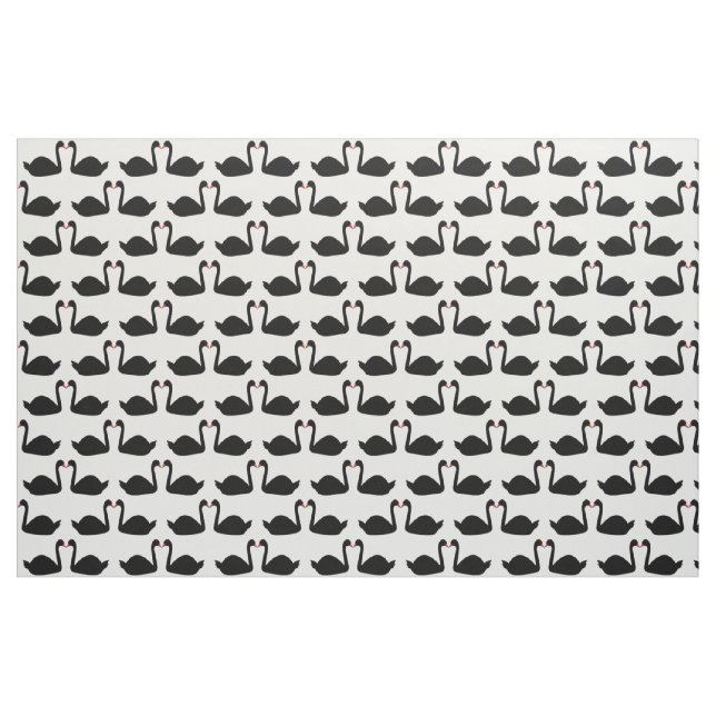 Gothic Bröllop Kissing Black Svanar, mönstrad Tyg (Fat Quarter)