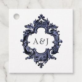 Gothic Bröllop Monogram Gilded Ram Gåvor Etiketter