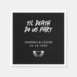 Gothic Bröllop Napkins, Halloween Bröllop Napkins Pappersservett