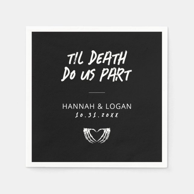 Gothic Bröllop Napkins, Halloween Bröllop Napkins Pappersservett (Framsidan)