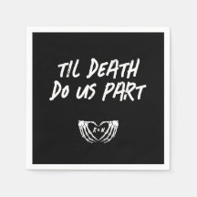 Gothic Bröllop Napkins, Halloween Bröllop