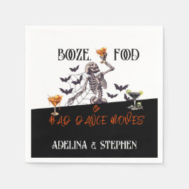 Gothic Bröllop Skeleton Sprit Food Bad Dance Moves Pappersservett