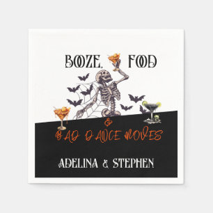 Gothic Bröllop Skeleton Sprit Food Bad Dance Moves Pappersservett