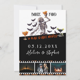 Gothic Bröllop Skeleton Sprit Food Bad Dance Moves Spara Datumet