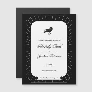 Gothic Bröllop spara datum Craw Skeletons Magnet