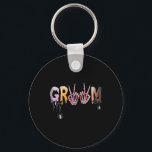 Gothic Bröllop Spooky Halloween Skeleton Groom Jus Nyckelring<br><div class="desc">Gothic Bröllop Spooky Halloween Skeleton Groom Ny gifta</div>