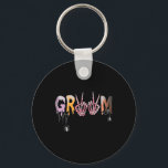 Gothic Bröllop Spooky Halloween Skeleton Groom Jus Nyckelring<br><div class="desc">Gothic Bröllop Spooky Halloween Skeleton Groom Ny gifta</div>