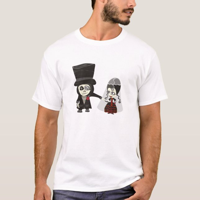 Gothic Bröllop T-shirt (Framsida)